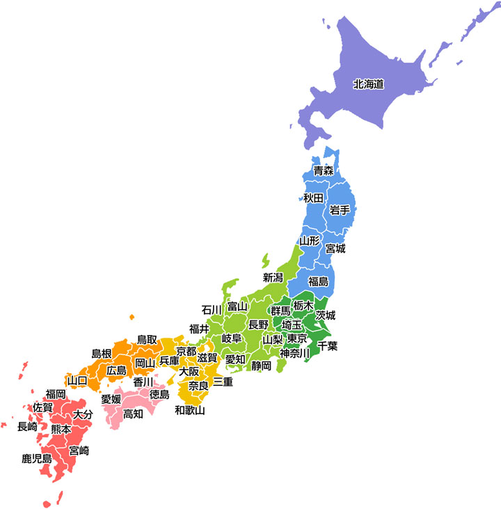 畳はりかえレスキューは各地方グループ会社とのネットワークを活かし、全国各地で畳・襖・障子・網戸の修繕を施工しております。